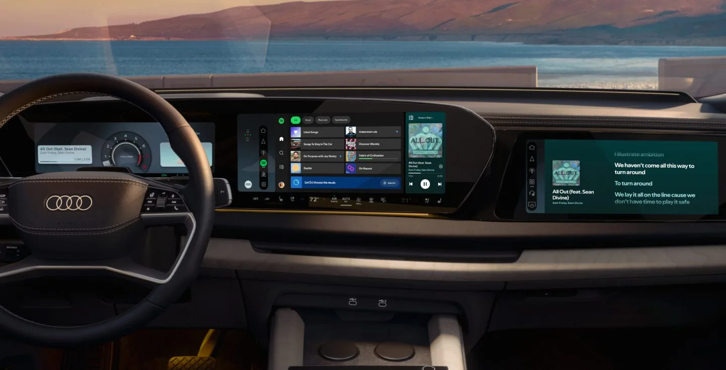 Spotify launches native in-car app for Audi, now with music videos and jam sessions on the dashboard