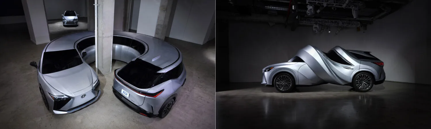 Lexus and MSCHF Twist Two Electrified Models Into Sculptures for New York Exhibition
